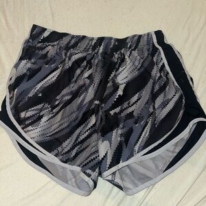 Nike Women's Black and Gray Athletic Shorts